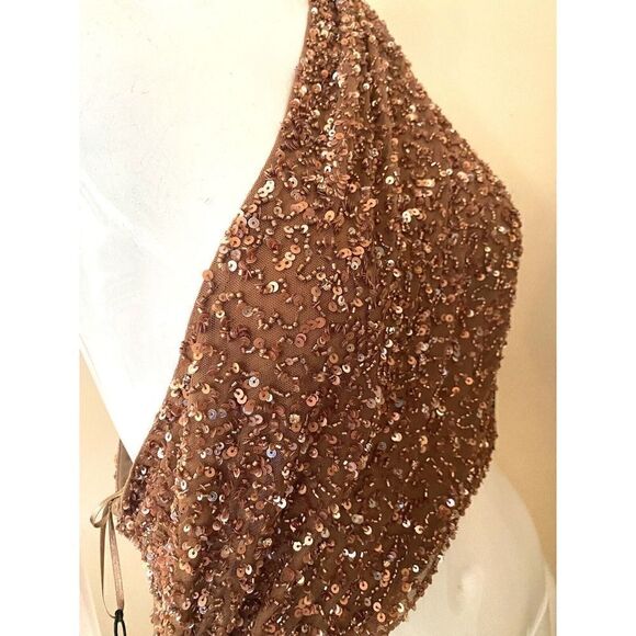 Retroféte Quinn sz L bead sequin one shoulder going out top evening Revolve NWT - Picture 11 of 12